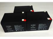 12v 12Ah Parasystems PM1212 Sealed Lead Acid Replacement Battery 3 PACK SPS BRAND