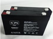 6v 7Ah Dantona LEAD67 Sealed Lead Acid Replacement Battery SPS 2 PACK