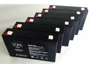 6v 7Ah Panasonic LCR6V6.5BP Emergency Light Replacement Battery SPS 6 PACK
