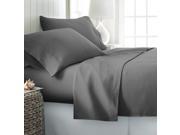 Home Collection™ Premium Double Brushed Microfiber 4 Piece Bed Sheet Set King Gray