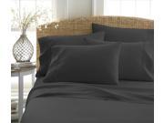 Home Collection™ Premium Double Brushed Microfiber 6 Piece Bed Sheet Set Queen Black