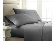 Home Collection™ Checker Pattern Double Brushed Embossed Microfiber 4 Piece Bed Sheet Set King Gray