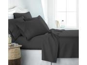 Merit Linens Luxury Double Brushed 6 Piece Bed Sheet Set Full Black