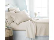 Merit Linens Luxury Double Brushed 6 Piece Bed Sheet Set Twin Cream