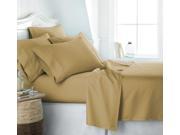 Merit Linens Luxury Double Brushed 6 Piece Bed Sheet Set King Gold