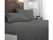 Merit Linens Embossed Chevron Design 4 Piece Bed Sheet Set Calking Gray