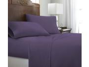 Merit Linens Embossed Chevron Design 4 Piece Bed Sheet Set Calking Purple