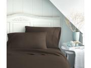 Merit Linens Luxury Double Brushed 4 Piece Bed Sheet Set Queen Chocolate