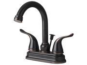 Builders Shoppe 2020TB Two Handle Centerset Lavatory Faucet with Pop Up Drain Oil Rubbed Bronze Finish