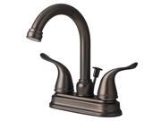 Builders Shoppe 2020BZ Two Handle Centerset Lavatory Faucet with Pop Up Drain Brushed Bronze Finish