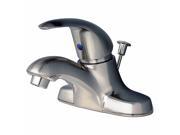 Builders Shoppe 2041BN Single Handle Centerset Lavatory Faucet with Pop Up Drain Brushed Nickel Finish