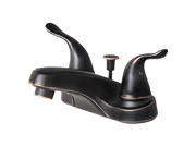 Builders Shoppe 2024TB Two Handle Centerset Lavatory Faucet with Pop Up Drain Oil Rubbed Bronze Finish