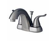 Builders Shoppe 2025BN Two Handle Centerset Lavatory Faucet with Pop Up Drain Brushed Nickel Finish