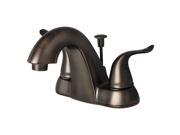 Builders Shoppe 2025BZ Two Handle Centerset Lavatory Faucet with Pop Up Drain Brushed Bronze Finish