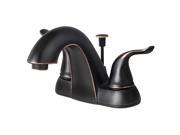Builders Shoppe 2025TB Two Handle Centerset Lavatory Faucet with Pop Up Drain Oil Rubbed Bronze Finish