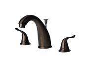 Builders Shoppe 2110BZ Two Handle Widespread Lavatory Faucet with Pop Up Drain Brushed Bronze Finish