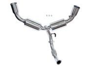 STAINLESS 4.5 TIP CATBACK MUFFLER EXHAUST SYSTEM FOR 90 95 MR 2 TURBO W20