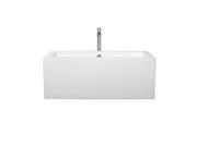 Wyndham Melody 60 Freestanding Bathtub in White with Faucet WCOBT101160ATP11BN