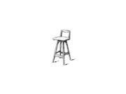 Woodworking Project Paper Plan to Build Swivel Bar Stool with Back