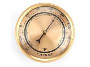 Thermometer w Brushed Gold Dial and Brushed Gold Bezel