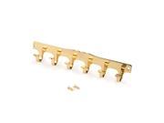 Key Box 6 Hook Strip Brass Plated