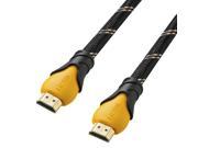 High speed Hdmi Cable 6 Ft 2meters yellow black with Nylon Mesh Is a Hdmi Cable with Ethernet.this Hdmi Cable2.0 Supports Ethernet 3d 4k 1080p and Audio Retur
