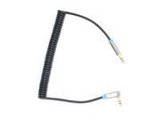AUX Coiled Angle Cable 3.5mm Male To Male Stereo Audio Cord For iPhone iPad Smartphones Car Stereo Right Angle Coiled Auxiliary Cable