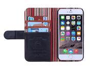 QI Sheng Company TM For iPhone 6 4.7 Wallet Case High Quality Premium Ultra Slim PU Leather with Card Slot kickstand Flip Smart Cover Case for Women and Men B
