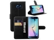 QI Sheng Company TM Luxury High Quality wallet Leather Case For Samsung Galaxy S6 Edge Superman Leather Case With Credit Card Holder black Color