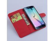 QI Sheng Company TM Case For Samsung Galaxy S6 Edge Superman red Color wallet case Luxury High Quality wallet Leather Leather Case With Credit Card Holder red
