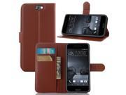 2015 New arrival Luxury Leather Case For HTC Desire One A9 Wallet bag case Card Slot Stand Brown