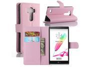 HIGH Quality New Luxury Flip Wallet Stand PU Leather Cover Case Skin For LG G4 Stylus LS770 Pink