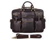 2017 New Arrival 16.5? Guarantee Genuine Cow Leather Mens Briefcase Laptop Bag Message Bag