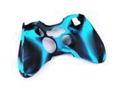 Tinksky Durable Soft Silicone Protective Skin Case Cover for Xbox 360 Controller Blue Black