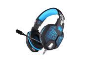 TinkSky G1100 Professional Headband Type Stereo Bass Vibration Gaming Headphone Headset with Mic LED Lights for PC Gamer Black Blue