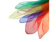 TinkSky 6 Colors Hemmed Square Juggling Dance Gauze Scarves