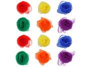 TinkSky 12pcs Hemmed Square Juggling Dance Scarves Assorted Color