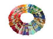 Tinksky TINKSKY 100pcs 8M Multicolor Cotton Cross Stitch Embroidery Threads Floss Sewing Threads Random Color