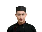 TinkSky TINKSKY Breathable Mesh Top Skull Cap Professional Catering Chefs Hat with Adjustable Strap One Size Black