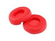 Tinksky A Pair of Replacement Soft PU Foam Earpads Ear Pads Ear Cushions for Dr. Dre Pro Detox Edition Over Ear Headphones Red