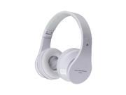 Tinksky AT BT809 Foldable Wireless Bluetooth Stereo Headphone Headset with Mic FM TF Card White
