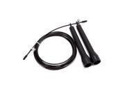 3M Adjustable High Speed Steel Wire Cable Jump Rope Skipping Rope TinkSky with Metal Ball Bearings in Handles for Exercise Boxing Fitness Gym Crossfit Black