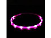 TinkSky Adjustable Rechargeable 4 mode LED Pet Cat Dog Safety Collar Pink