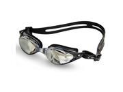 TinkSky Leacco DL603 Adjustable Unisex Adult Non Fogging Anti UV Swimming Goggles Swim Glasses Black