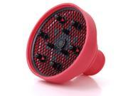 TinkSky Foldable Silicone Hair Dryer Hairdryer Diffuser Red