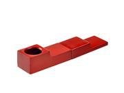 TinkSky Mini Type Foldable Metal Magnet Cigarette Tobacco Smoking Pipe Red