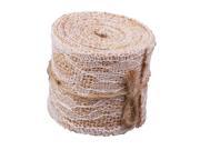 TinkSky 2M Lace Burlap Ribbon for DIY Crafts Home Wedding Decoration Brown