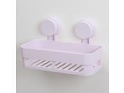 TinkSky Plastic Suction Cup Bathroom Kitchen Corner Storage Rack Organizer Shower Shelf White