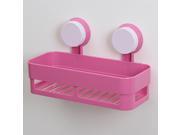 TinkSky Plastic Suction Cup Bathroom Kitchen Corner Storage Rack Organizer Shower Shelf pink