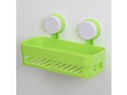 TinkSky Plastic Suction Cup Bathroom Kitchen Corner Storage Rack Organizer Shower Shelf green